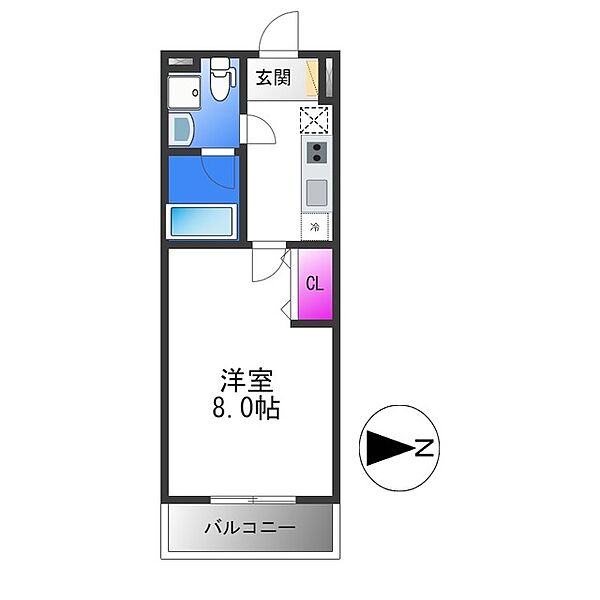 オランジュ上小阪 ｜大阪府東大阪市上小阪３丁目(賃貸マンション1K・3階・24.64㎡)の写真 その2