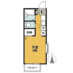 カレッジヒルズ 1Kの間取図画像