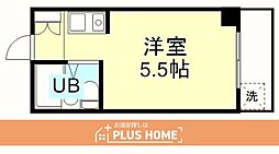 フォースアベニュー ワンルームの間取図画像