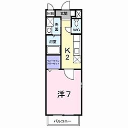 コンフォート・R 1Kの間取図画像