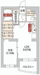 CasaRegina 1LDKの間取図画像