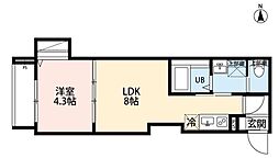 robot home 綾瀬 1LDKの間取図画像