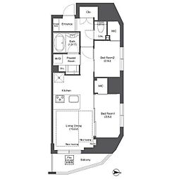 COMFORIA新御徒町 2LDKの間取図画像