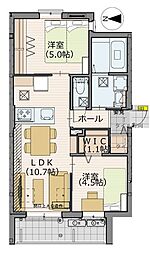 ルミナージュ 2LDKの間取図画像