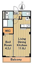 ラ・シルフィード 1LDKの間取図画像