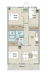 PLENDY北浦和 3LDKの間取図画像