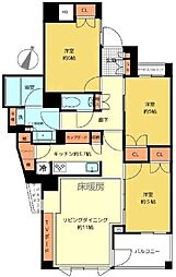 ブリリア東中野パークサイドヒルズ 5階3LDKの間取り