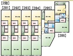 カレンレジデンス 2LDKの間取図画像