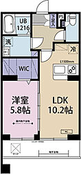 Riz Raffine湘南 1LDKの間取図画像
