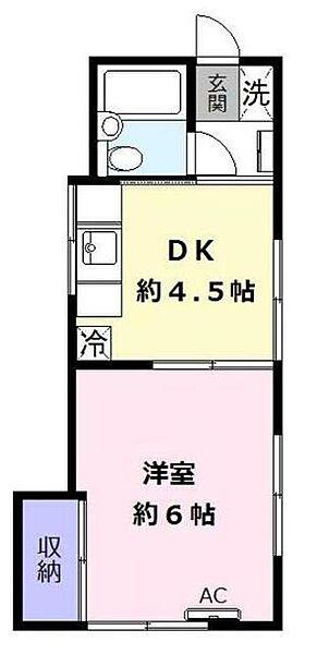 高橋荘 101｜神奈川県川崎市多摩区西生田３丁目(賃貸アパート1DK・1階・23.57㎡)の写真 その2