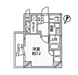 GRANPASEO巣鴨 1Kの間取図画像