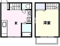 スカイハウス 1Kの間取図画像