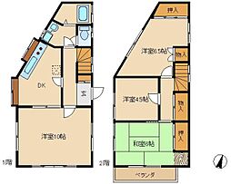 図師町貸家 2階4DKの間取り