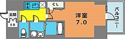 エスリード神戸元町ヒルズ 1Kの間取図画像