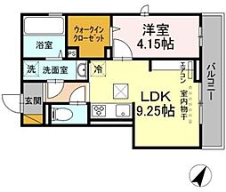 フリードルム本郷 1LDKの間取図画像