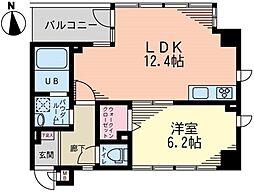 クローバー 1LDKの間取図画像