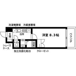 2ｎｄＫ 3階1Kの間取り