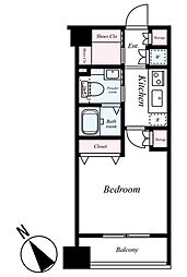 クレアシオン目白通り 1Kの間取図画像