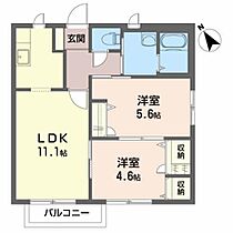 コーポ・リビエラ 201 ｜ 岩手県奥州市胆沢小山字龍ケ馬場36-2（賃貸アパート2LDK・2階・49.00㎡） その2