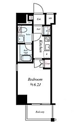 アベニール大塚 1階1Kの間取り