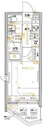 クレイシア品川東大井 1Kの間取図画像