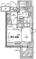 ディアレイシャス三軒茶屋 1Kの間取図画像