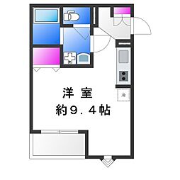 Fstyle大蓮北　3号館 2階ワンルームの間取り