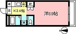 えのき2番館 1Kの間取図画像