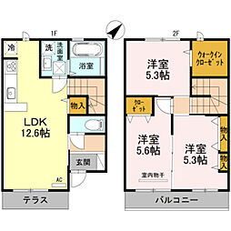 メゾン・ド・デラシネ 3LDKの間取図画像