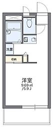 レオパレスけやき 1Kの間取図画像