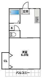 ネスト新代田 1DKの間取図画像