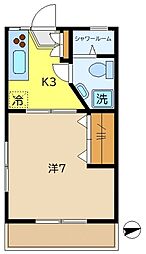 サンハイツ 1Kの間取図画像