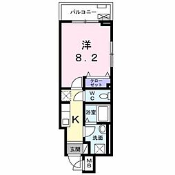 京急本線 鮫洲駅 徒歩6分の賃貸アパート 3階1Kの間取り