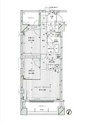 COSMOSREID西馬込 2LDKの間取図画像