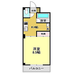Aクイック 1DKの間取図画像