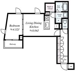 ビバリーホームズ中延2 1LDKの間取図画像