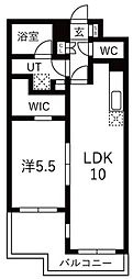第10プラムハイツ 1LDKの間取図画像