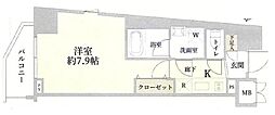 ZOOM南麻布 1Kの間取図画像