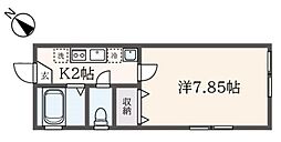 SpringCourt 1Kの間取図画像