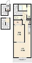 アーバンパーク宮前平WEST 1LDKの間取図画像