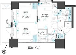 フェニックス板橋大山 2Kの間取図画像