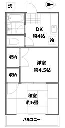 M.K.ハイム 2Kの間取図画像