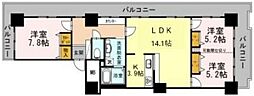 品川シーサイドビュータワー2 3LDKの間取図画像