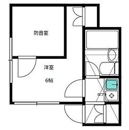 ベル・ローズ 1Kの間取図画像
