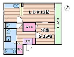 エルプエンテ2 1LDKの間取図画像