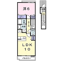 RegentParkApartment1 1LDKの間取図画像