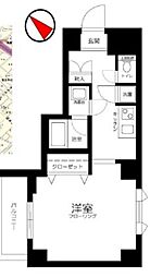 エルフラット板橋 1Kの間取図画像