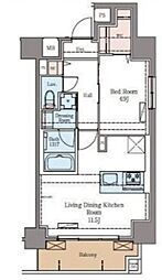 ラグゼナ秋葉原 7階1LDKの間取り
