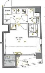 ARTESSIMOVALENTO 1Kの間取図画像