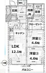 間取図画像 2LDK